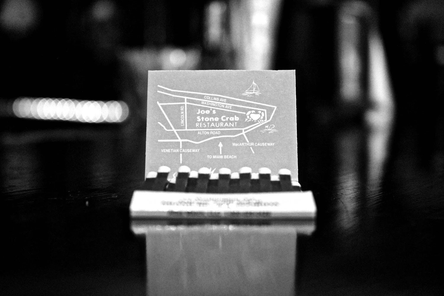 Joe's Stone Crab matchbook